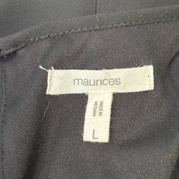 Maurices Tank Top Large Black Lattice Halter Neck Camisole Women's - Picture 7 of 8